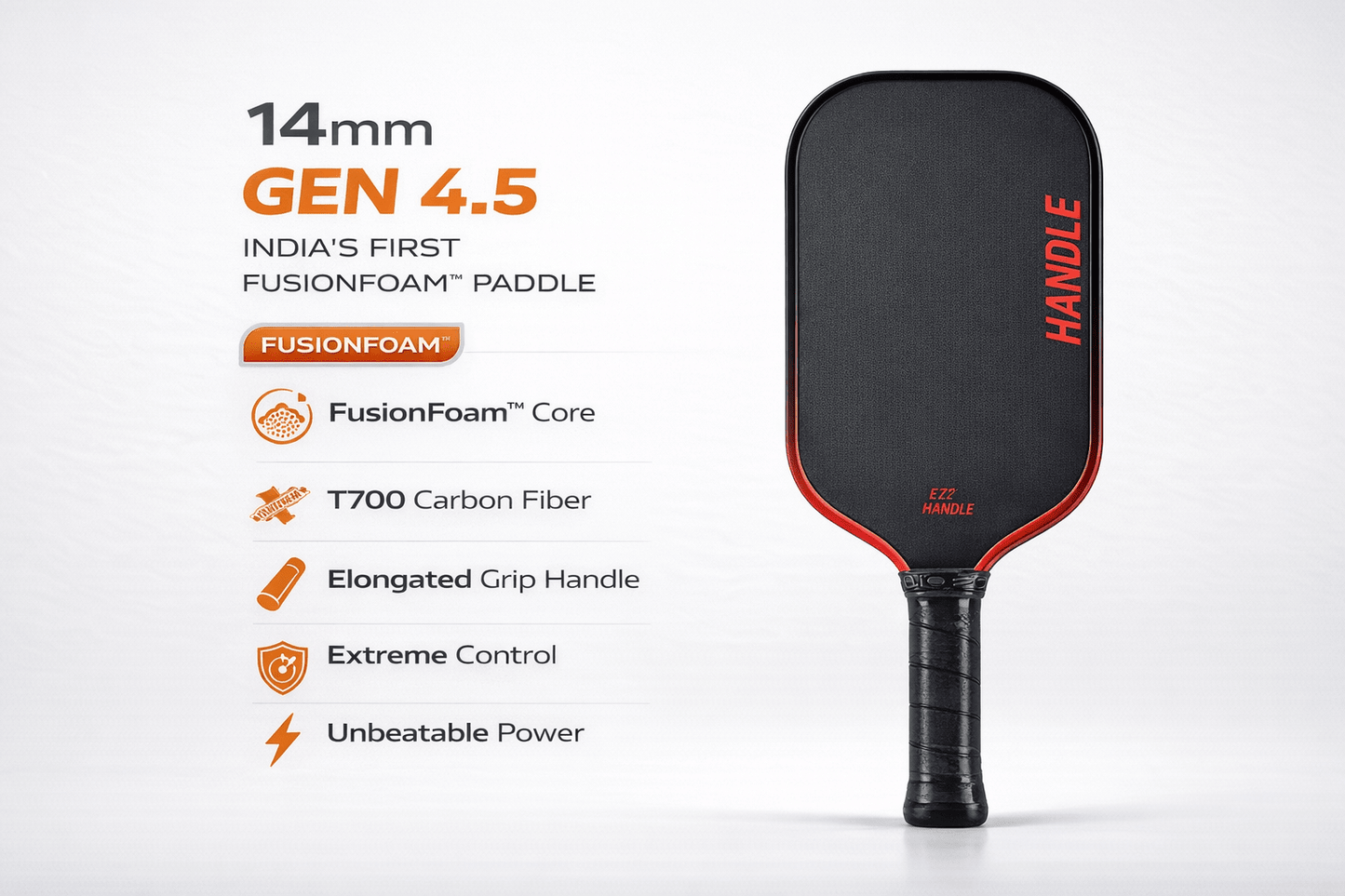 PREORDER Fuse Series: FusionFoam 14mm Carbon Fiber Paddle - HANDLE SPORTS