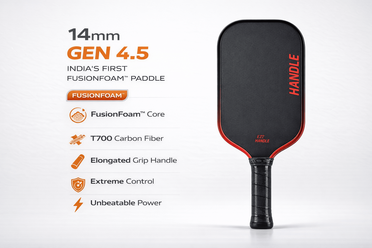 PREORDER Fuse Series: FusionFoam 14mm Carbon Fiber Paddle - HANDLE SPORTS