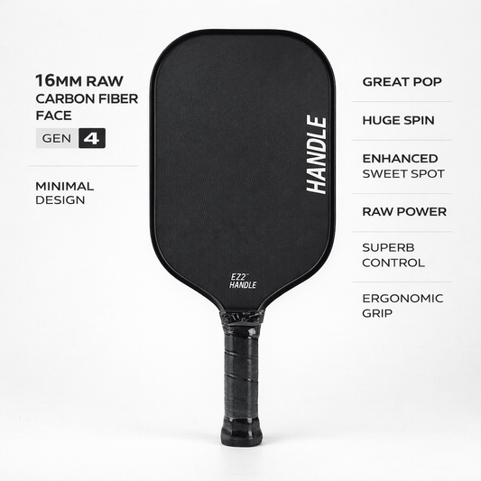 Stealth Series: Shadow Black (Carbon Fiber Pickleball Paddle) - HANDLE SPORTS