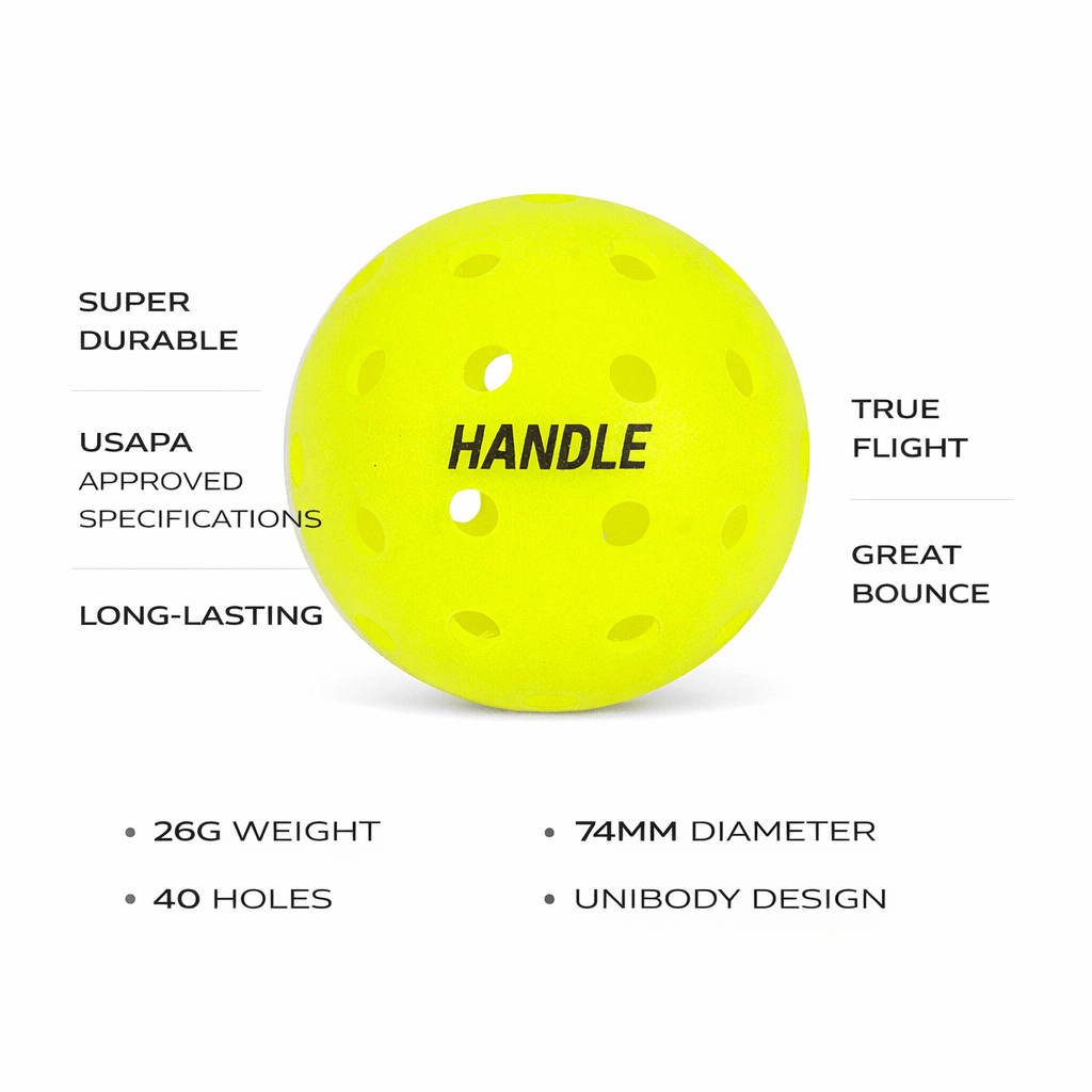 Stealth Series: Shadow Black (Carbon Fiber Pickleball Paddle) - HANDLE SPORTS