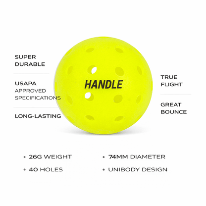 Stealth Series: Shadow Black (Carbon Fiber Pickleball Paddle) - HANDLE SPORTS