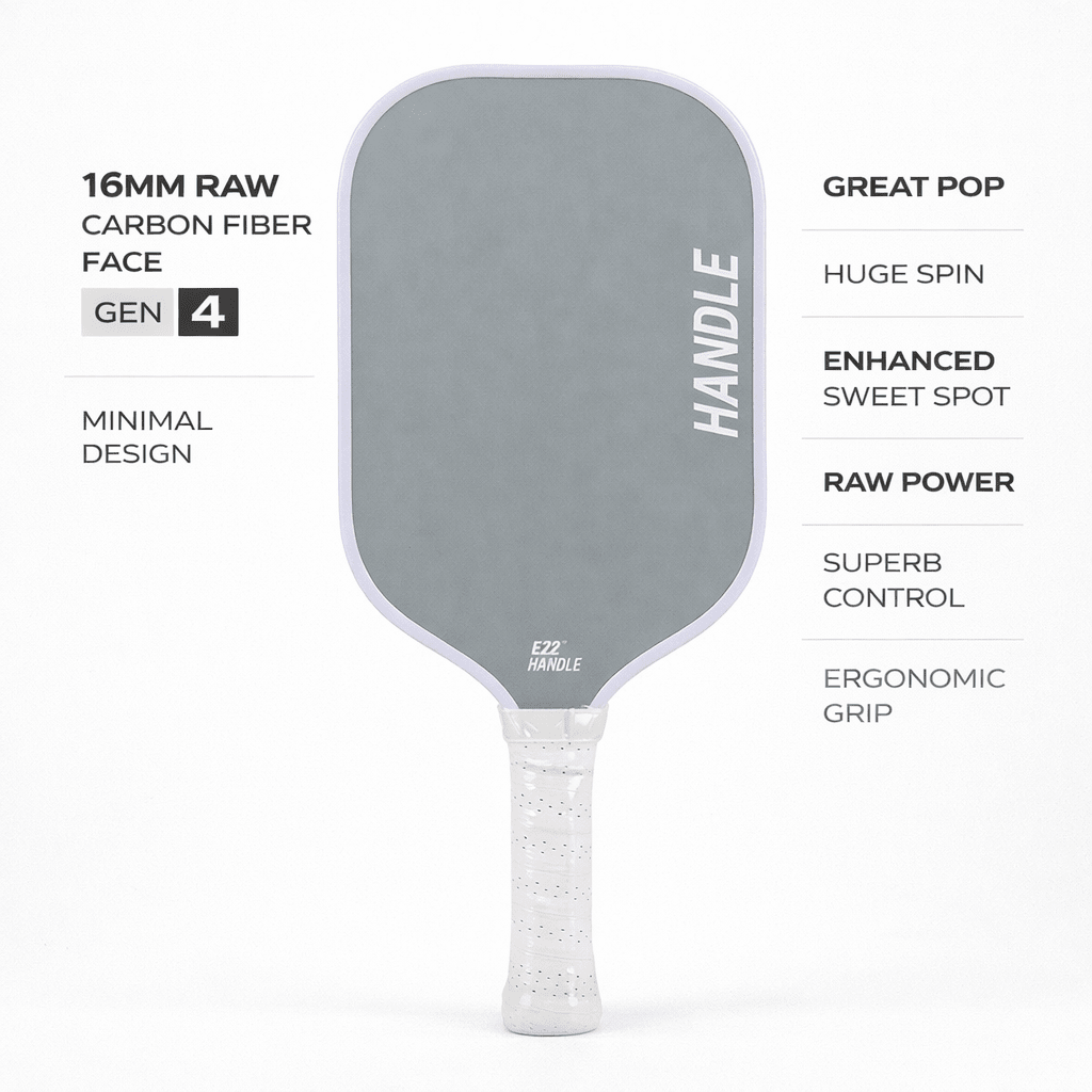 Stealth Series: Smoke Grey (Carbon Fiber Pickleball Paddle) - HANDLE SPORTS